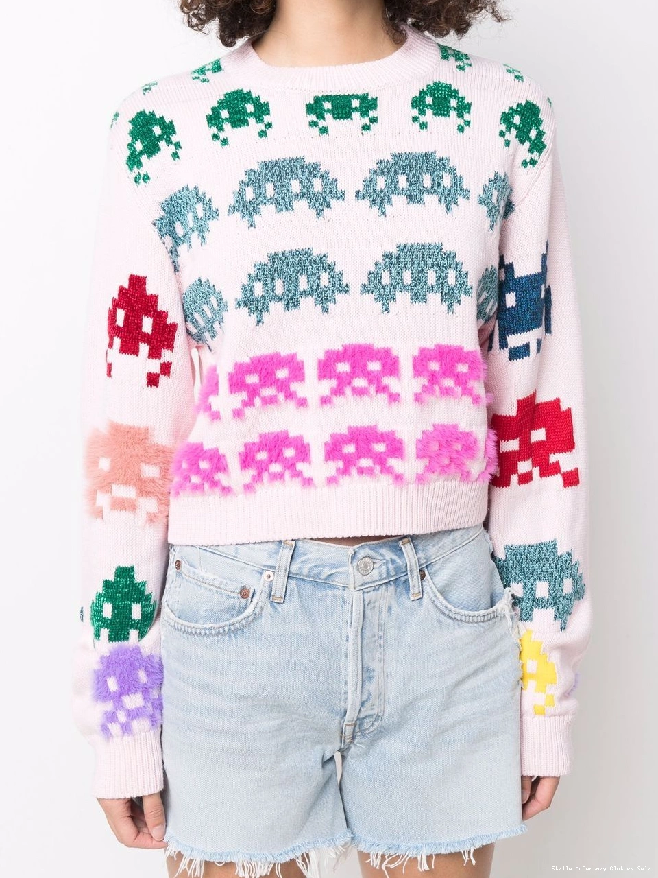 Affordable knitted Stella McCartney Women Pacman-intarsia jumper 0706